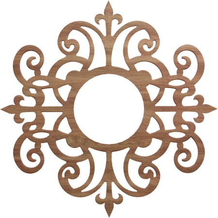 Ekena Millwork Dijon Wood Fretwork Pierced Ceiling Medallion, Walnut, 22"OD x 7 1/8"ID x 1/4"T CMWP22X22X0250DIWA